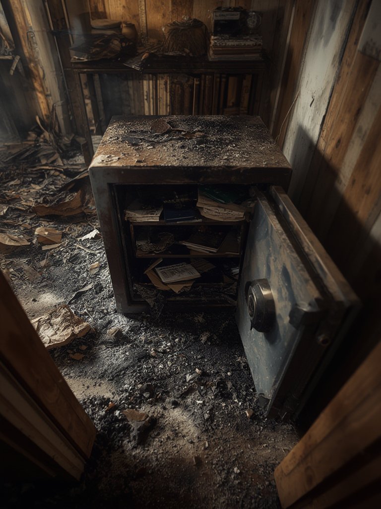 fireproof safe in action