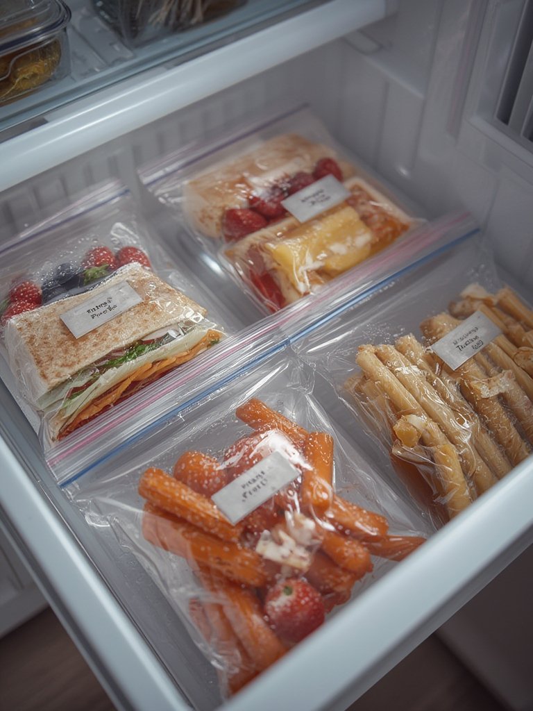 sandwich bags in action