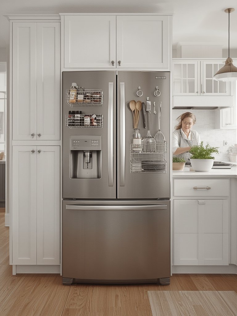 magnetic fridge organizer,magnetic spice rack,magnetic storage - Illustration 3