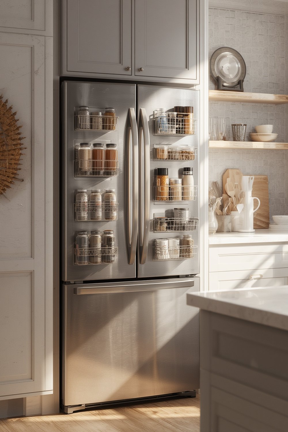 magnetic fridge organizer,magnetic spice rack,magnetic storage - Illustration 1