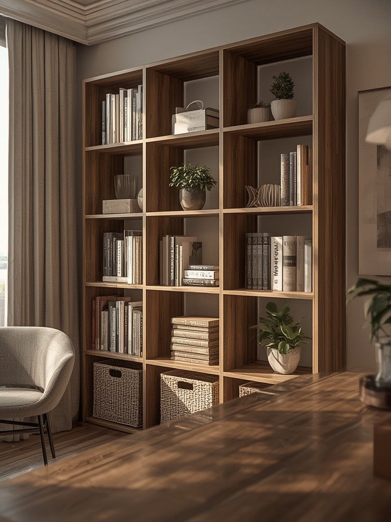 cube bookshelf in action