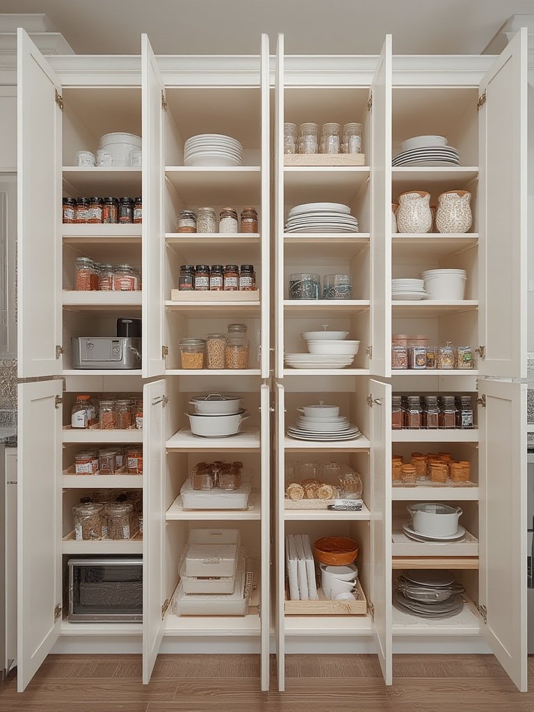 cabinet shelf organizer,stackable cabinet shelves,cabinet shelf riser - Illustration 3