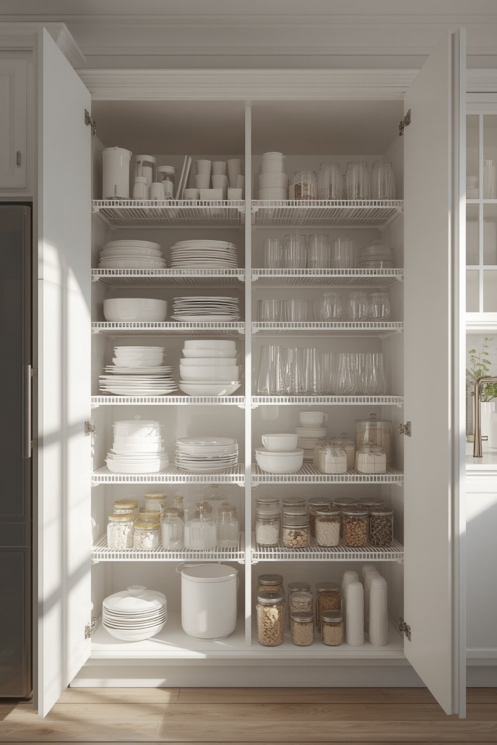 cabinet shelf organizer,stackable cabinet shelves,cabinet shelf riser - Illustration 1