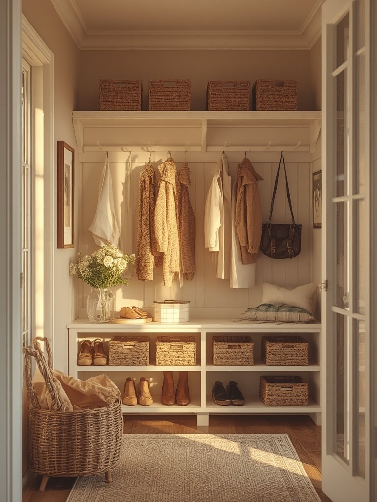 entryway organizer,coat and shoe rack,entryway storage - Illustration 3