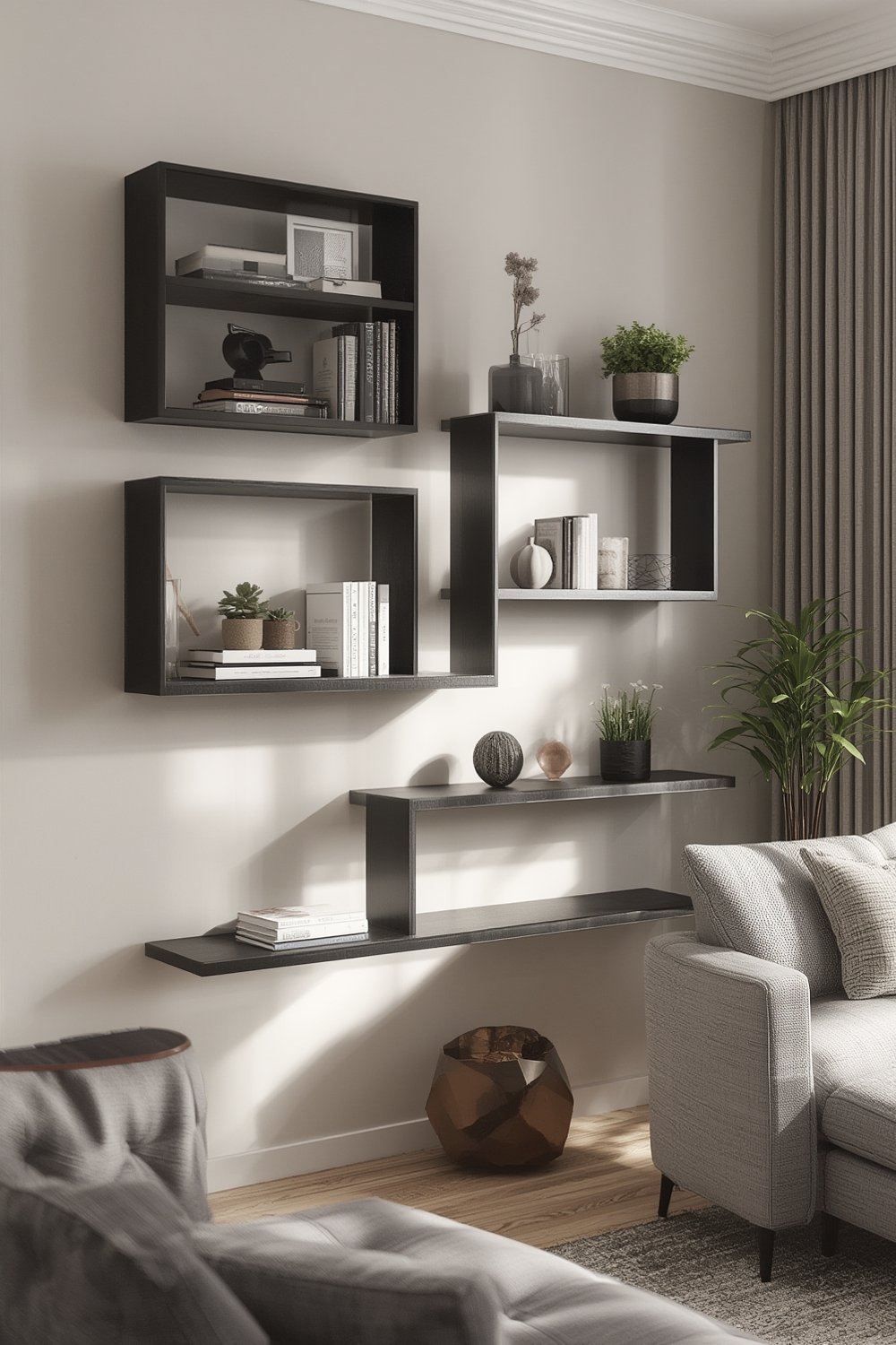 floating shelves product view