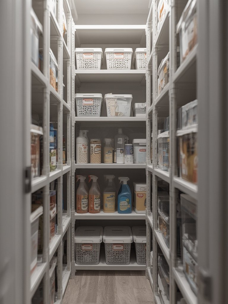 plastic shelving in action