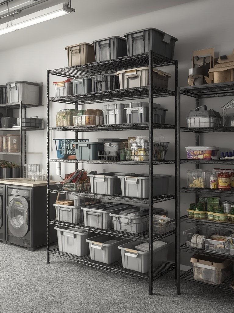 wire shelving in action