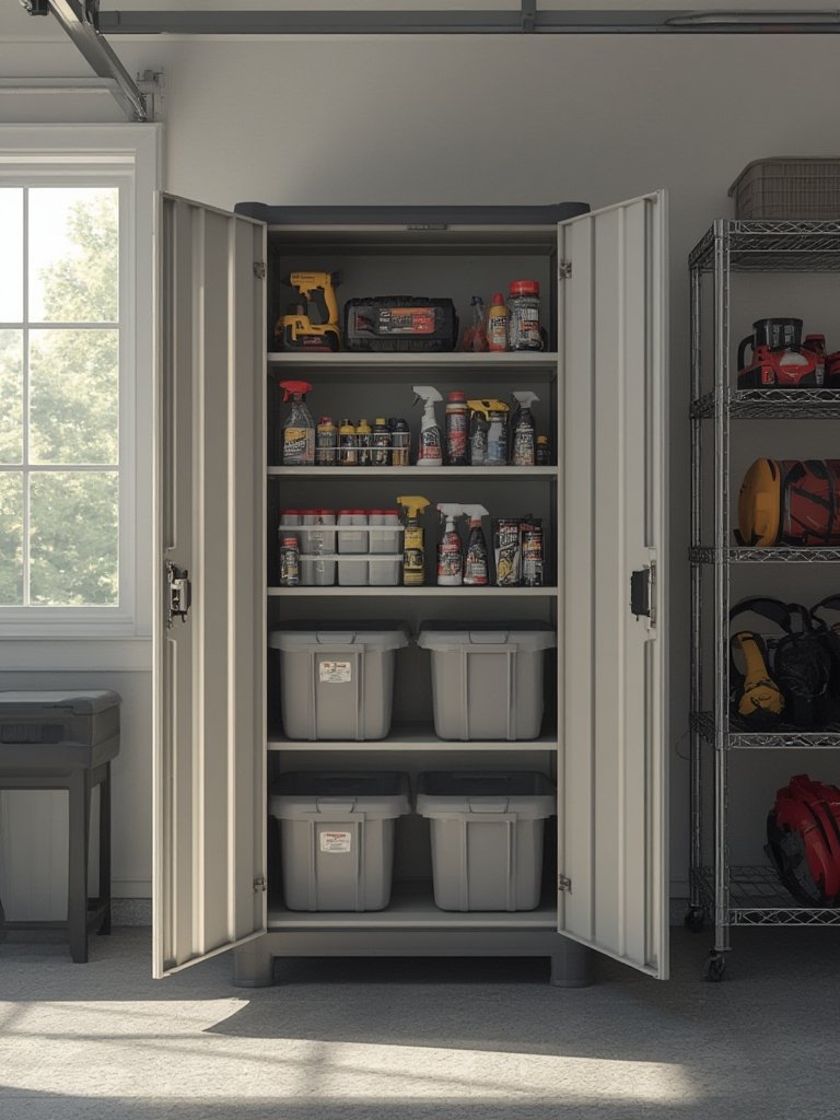 storage cabinet in action